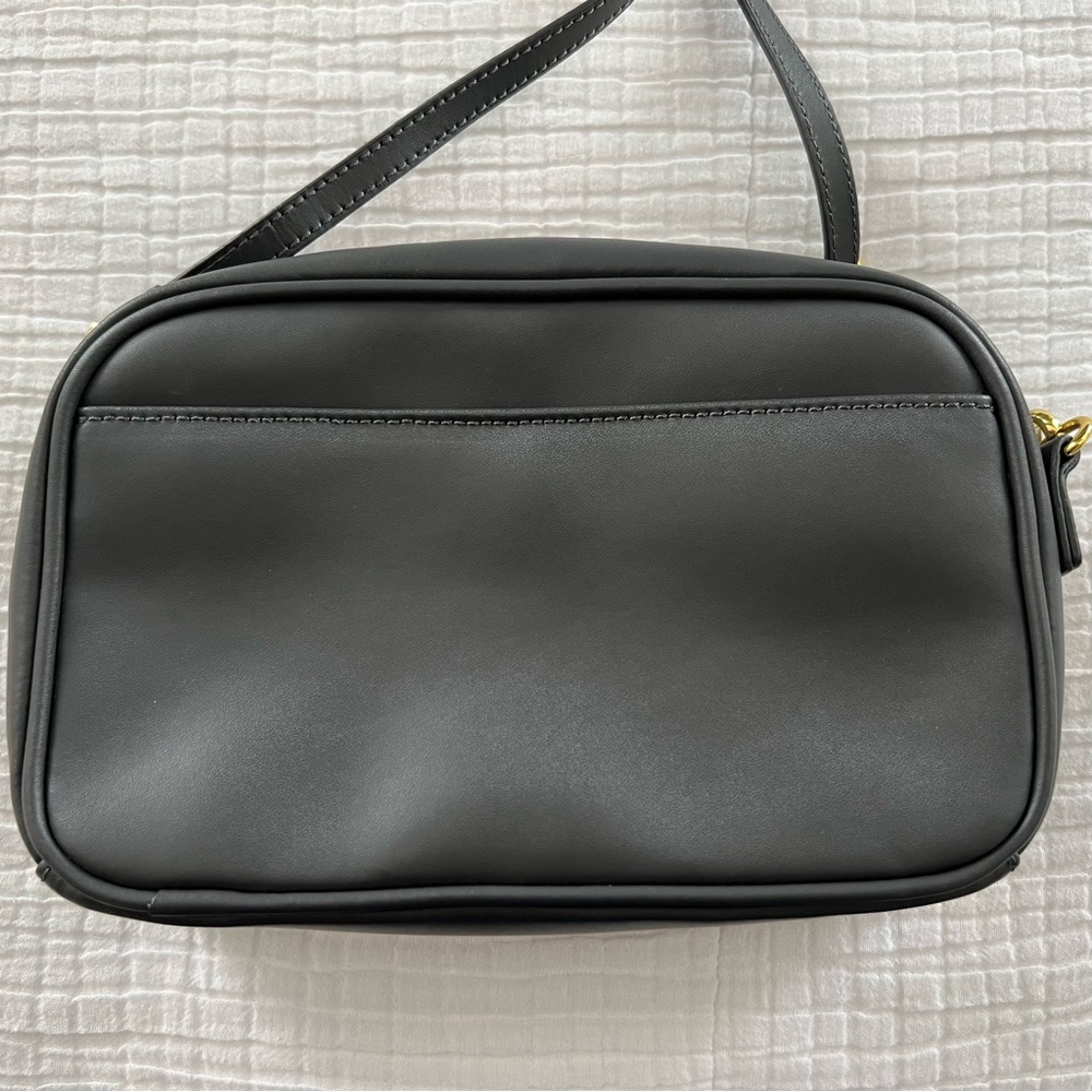 Joy & Iman Gray Leather/Calf Hair Crossbody Bag with Gold Detail - Picture 5 of 5